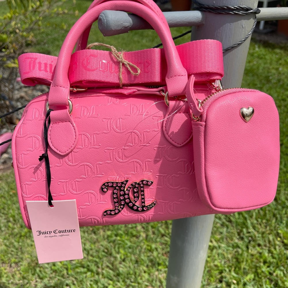 Juicy Couture Pink Satchel and Pouch Set - Picture 3 of 14